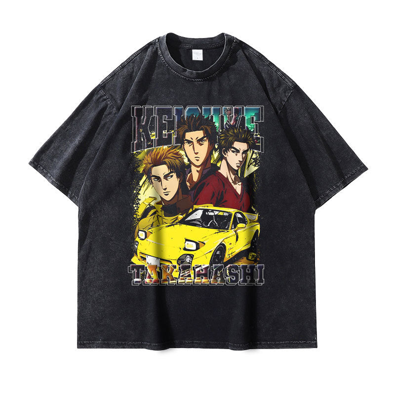 Pure Cotton Initial D DTG Printed T-shirt