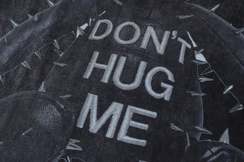 Pure Cotton Dont' Hug Me Bear DTG Printed T-shirt