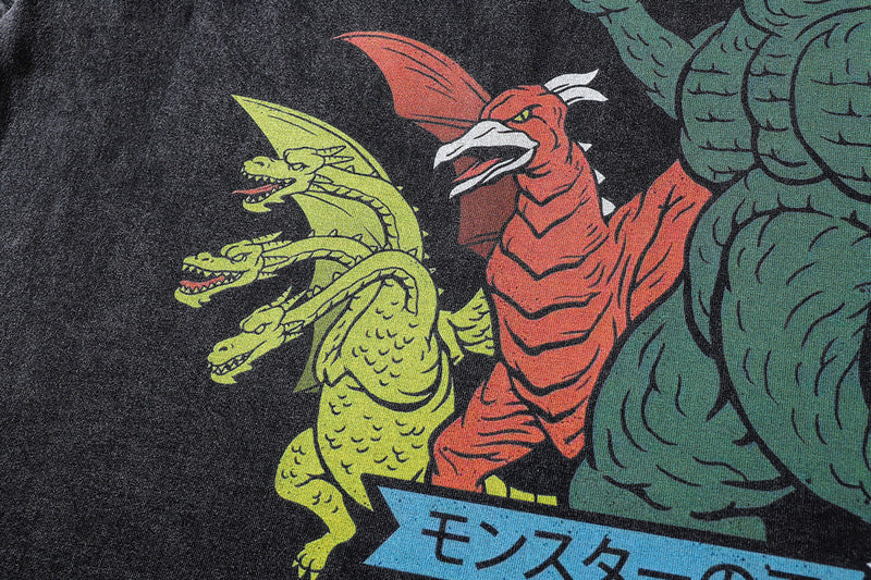 Pure Cotton Godzilla Retro DTG Printed T-shirt