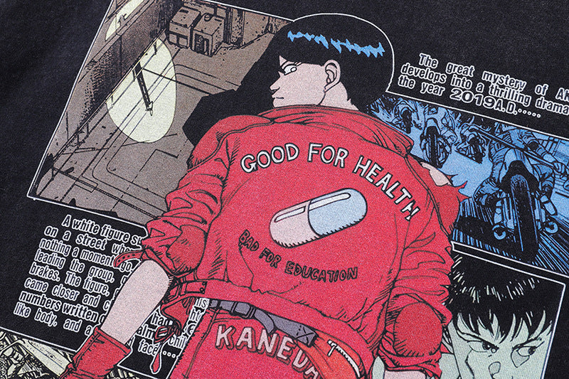 Pure Cotton Akira Kaneda Shoutarou DTG Printed Long Sleeve T-shirt