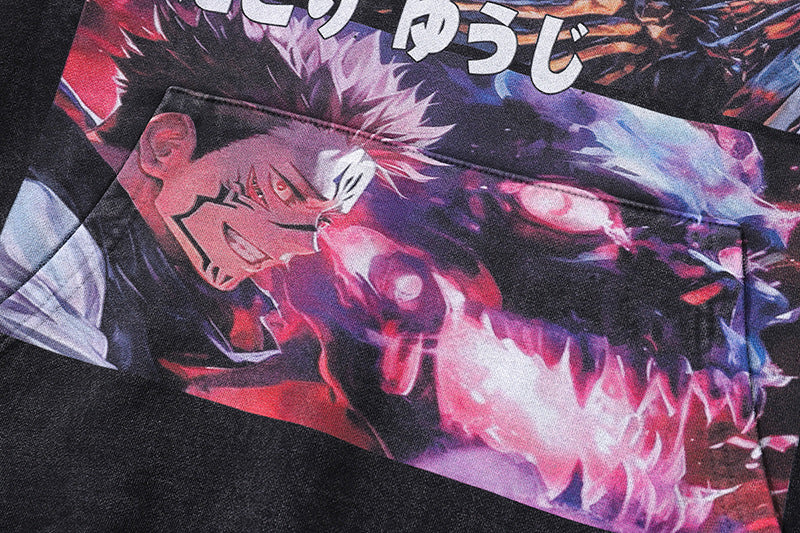 Pure Cotton Jujutsu Kaisen DTG Printed Hoodie