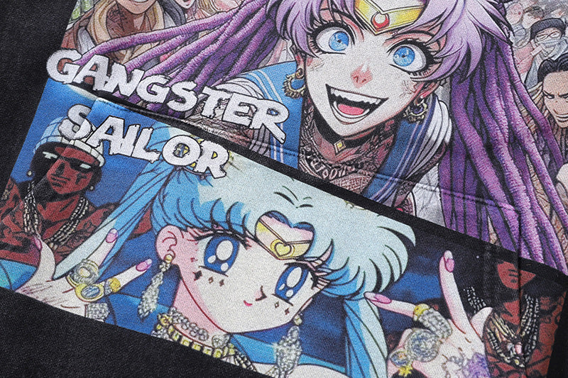 Pure Cotton Gangster Sailor DTG Printed Hoodie