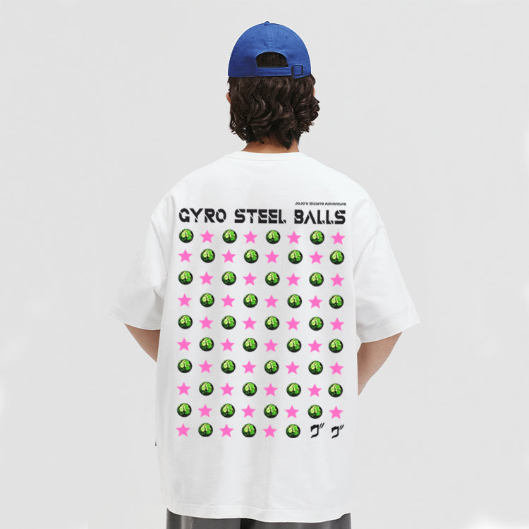 Pure Cotton Jojo’s Bizzare Adventure Gyro Steel Ball Run DTG Printed T-shirt