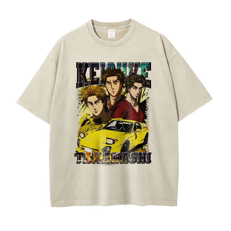 Pure Cotton Initial D DTG Printed T-shirt