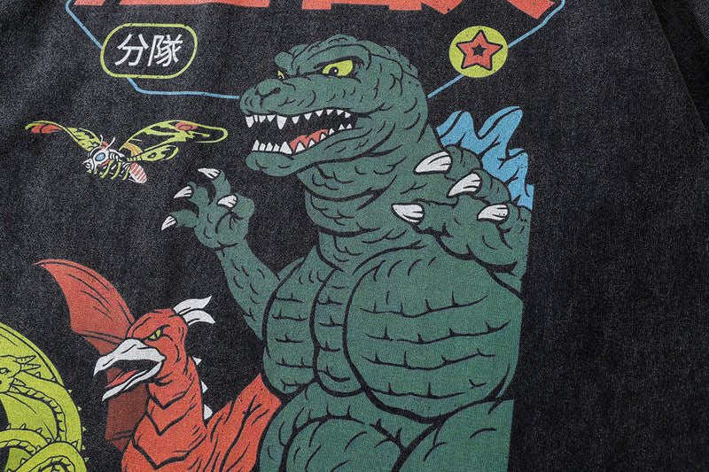 Pure Cotton Godzilla Retro DTG Printed T-shirt