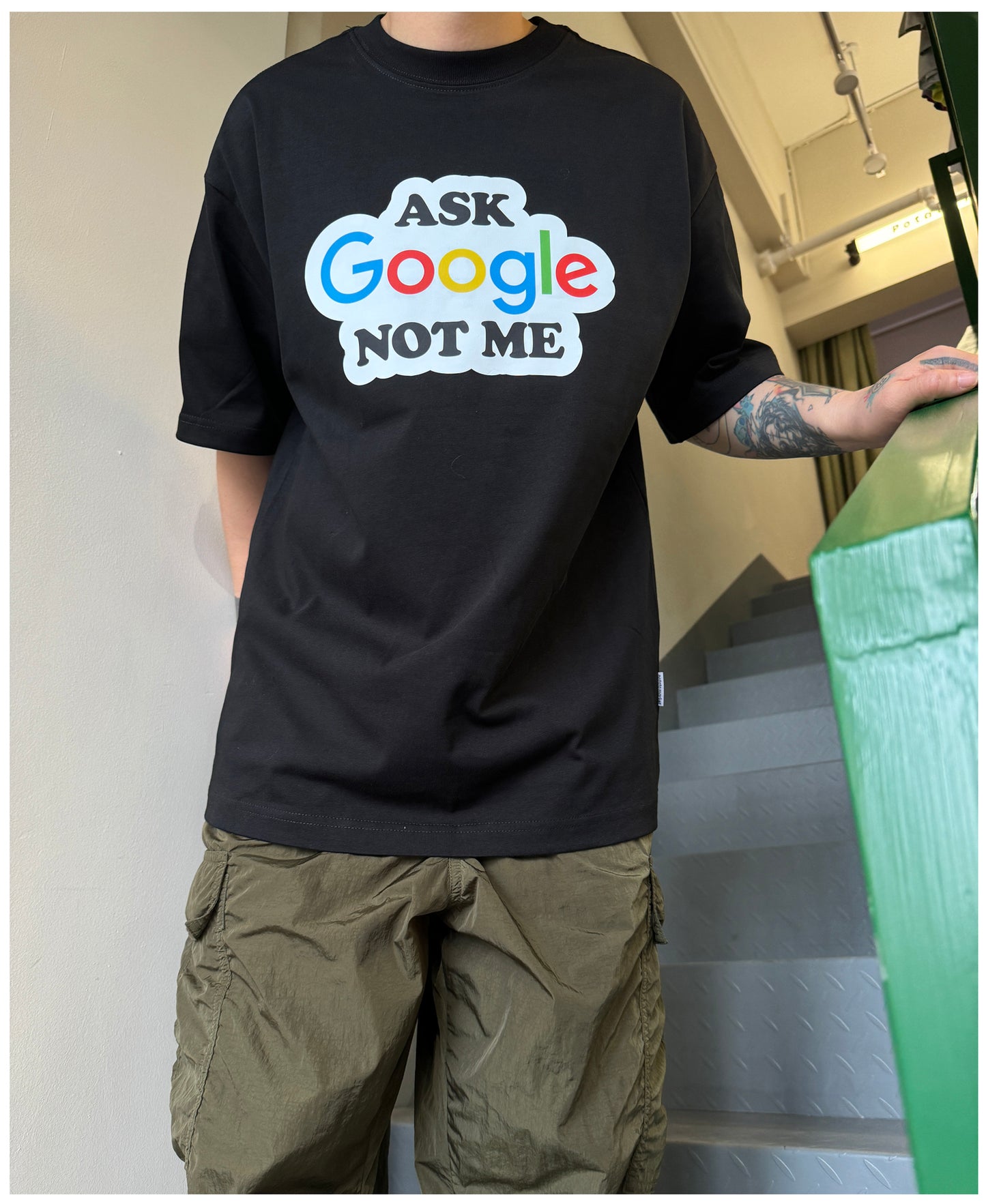 Pure Cotton Ask Google Not Me Tshirt