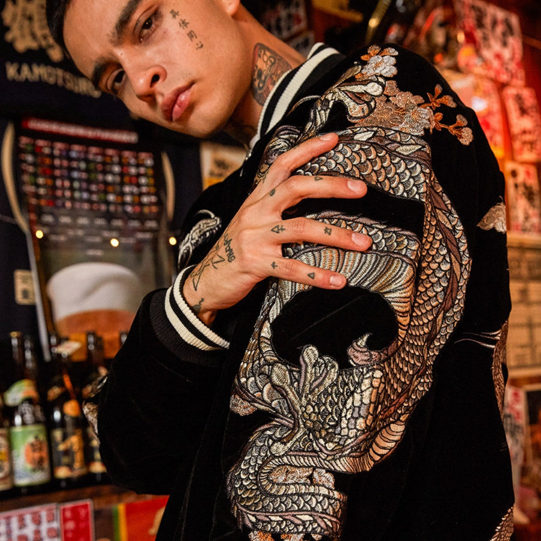 Flying Dragon Velvet Jacket