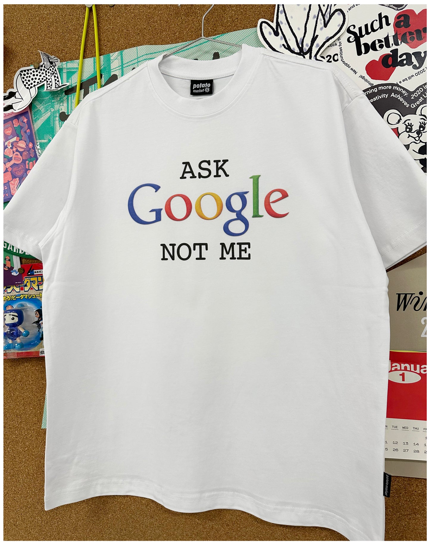 Pure Cotton Ask Google Not Me Tshirt