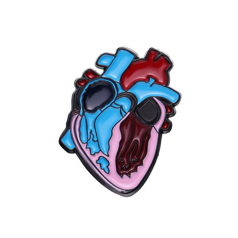 Anatomical Heart Medical Enamel Pins
