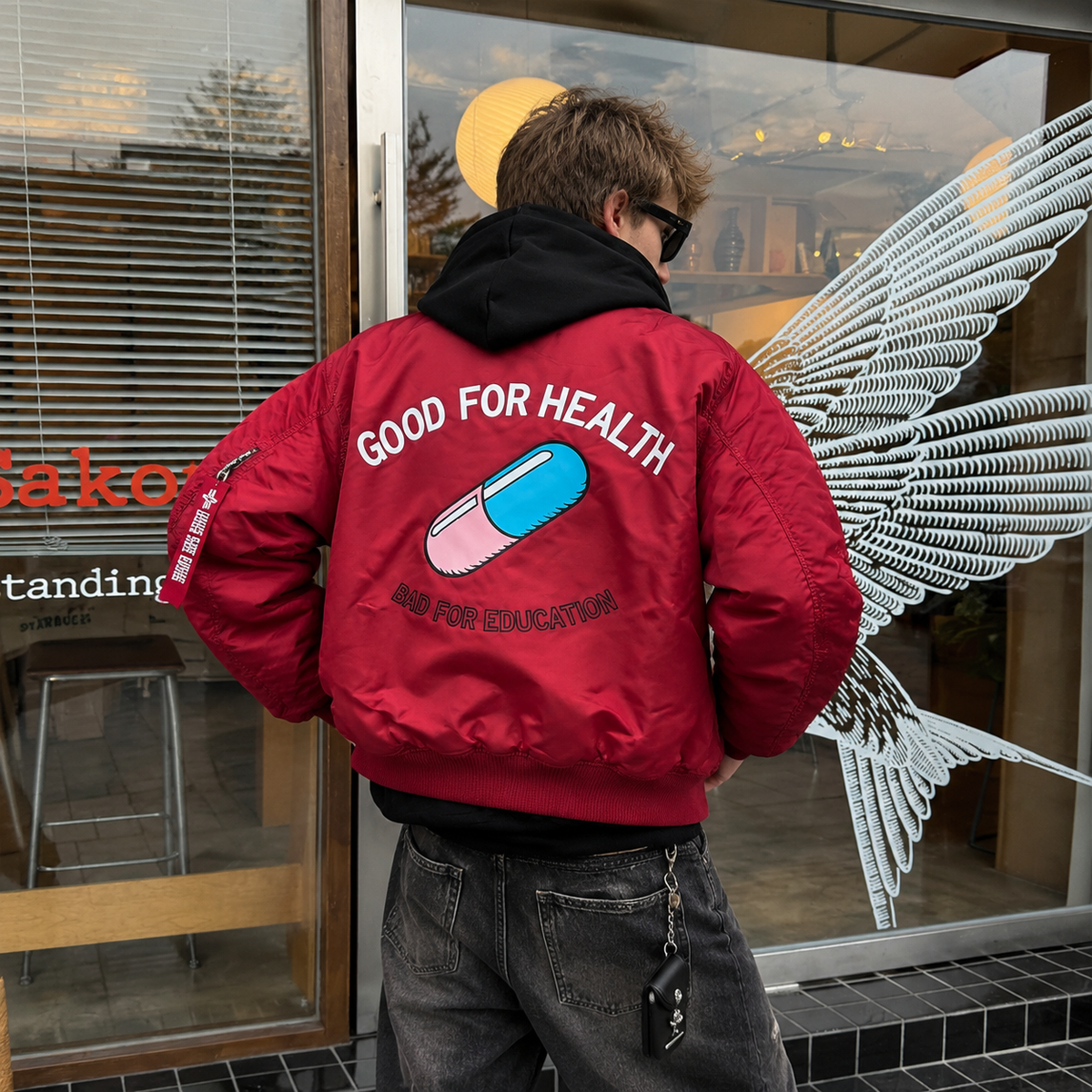 “Good For Health” Bomber Jacket