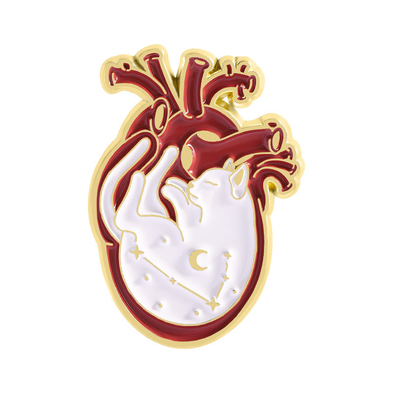 Anatomical Heart Medical Enamel Pins