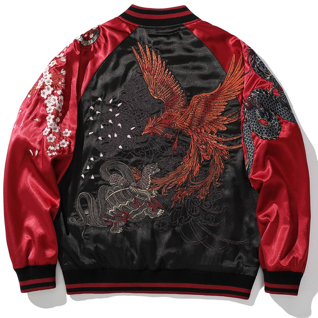 Blue Dragon & White Tiger Sukajan Jacket