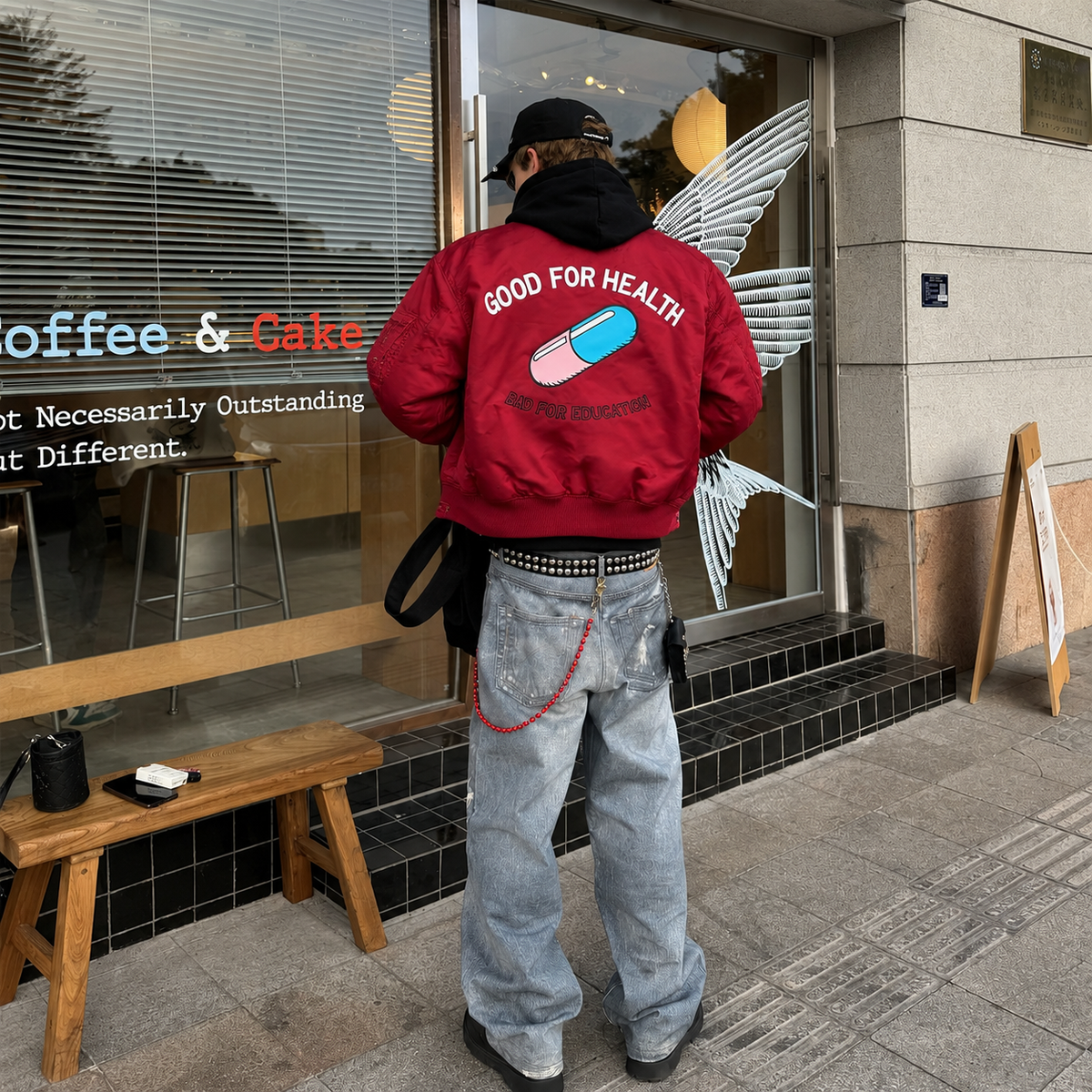 “Good For Health” Bomber Jacket