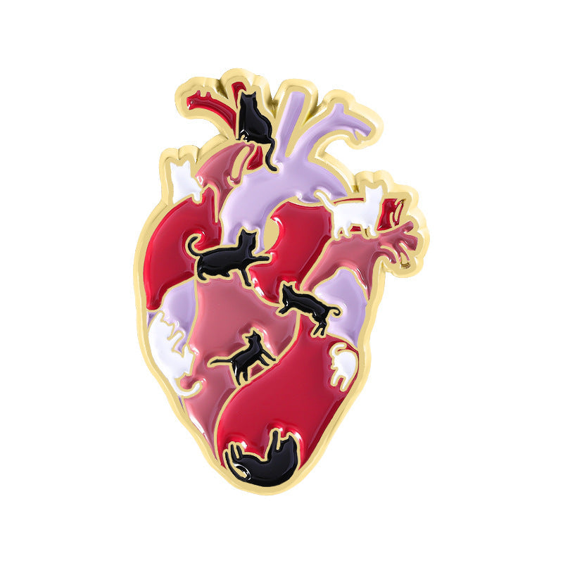 Anatomical Heart Medical Enamel Pins