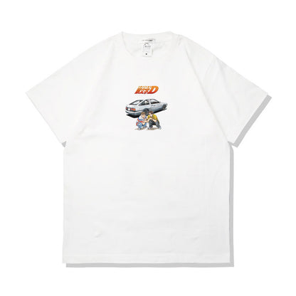 Langarm-T-Shirt mit Initial D von Takumi Fujiwara aus reiner Baumwolle
