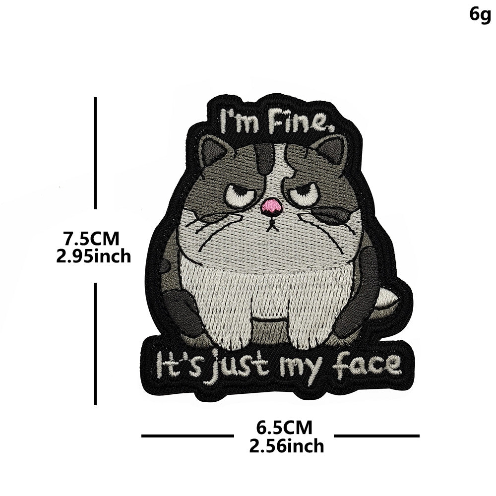 Chubby Cat & Raccoon Embroidered Morale Patch