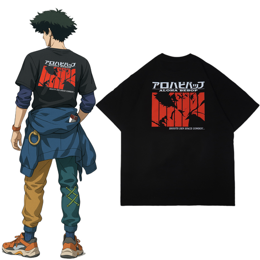 Pure Cotton Cowboy Bebop Spike Spiegel Logo T-paita