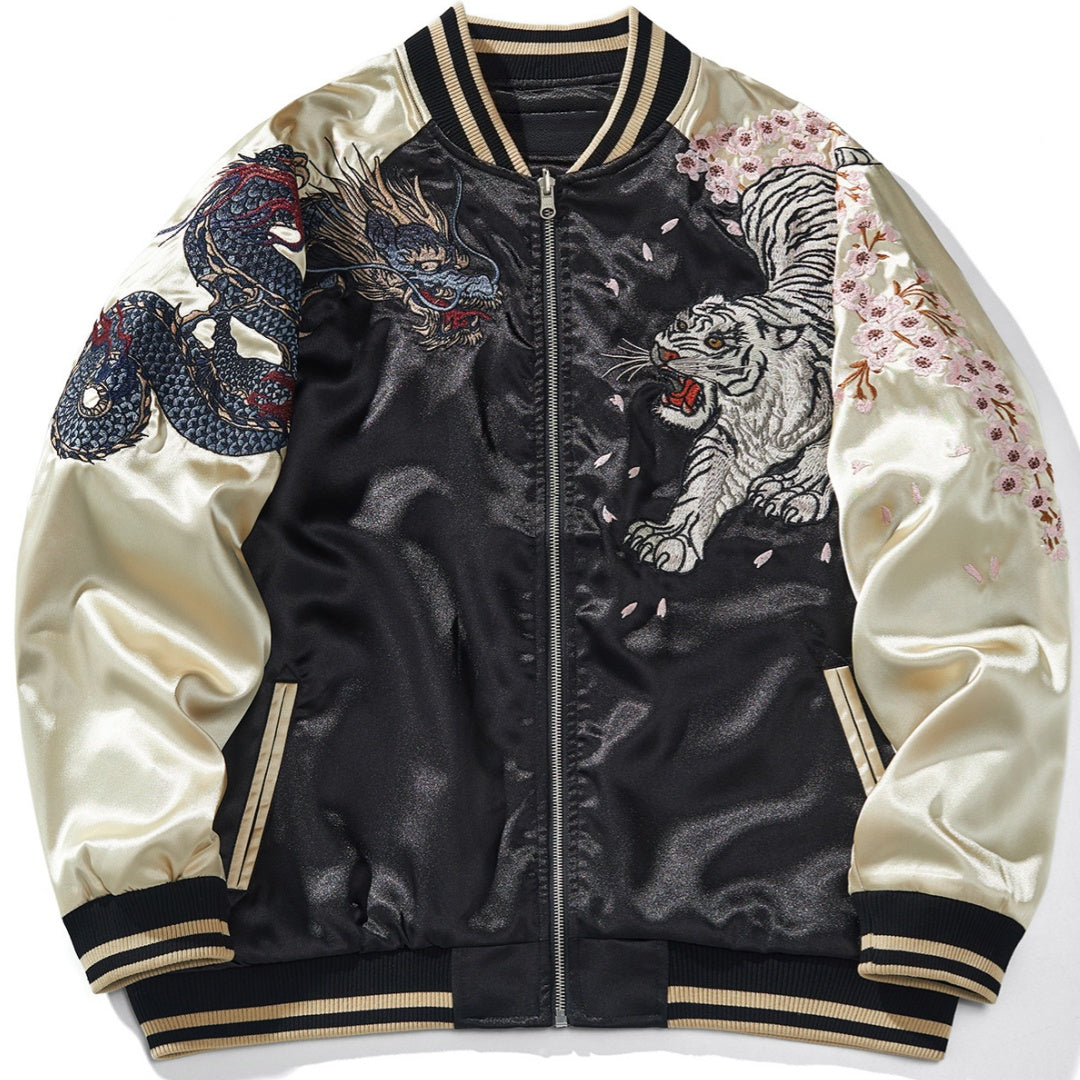 Blue Dragon & White Tiger Sukajan Jacket
