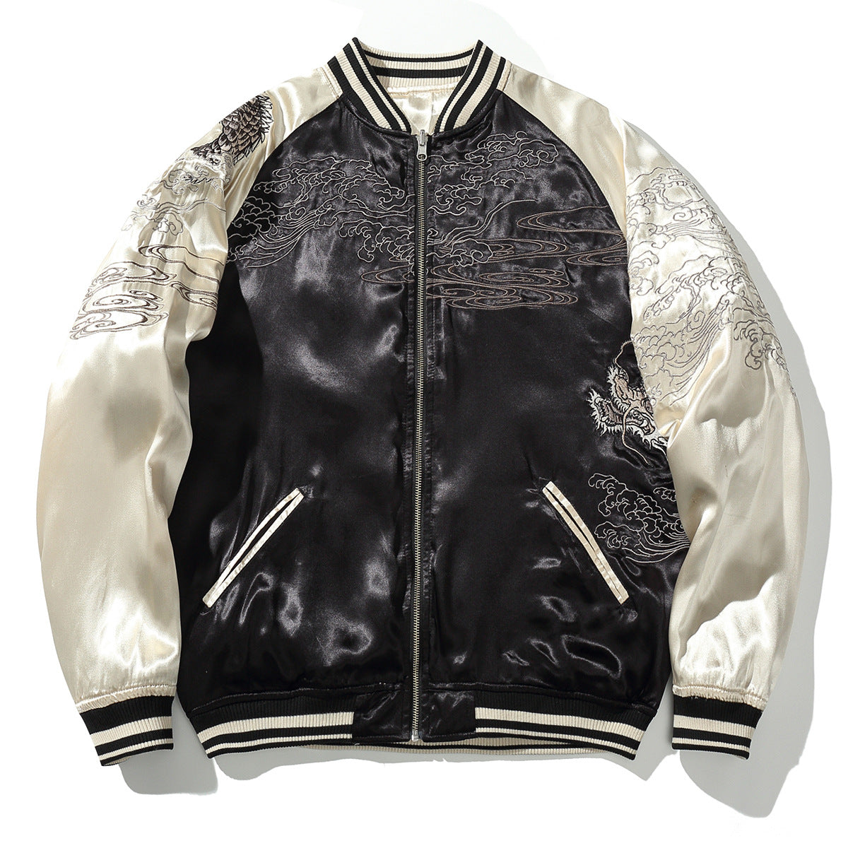 Twin Dragons Satin Jacket