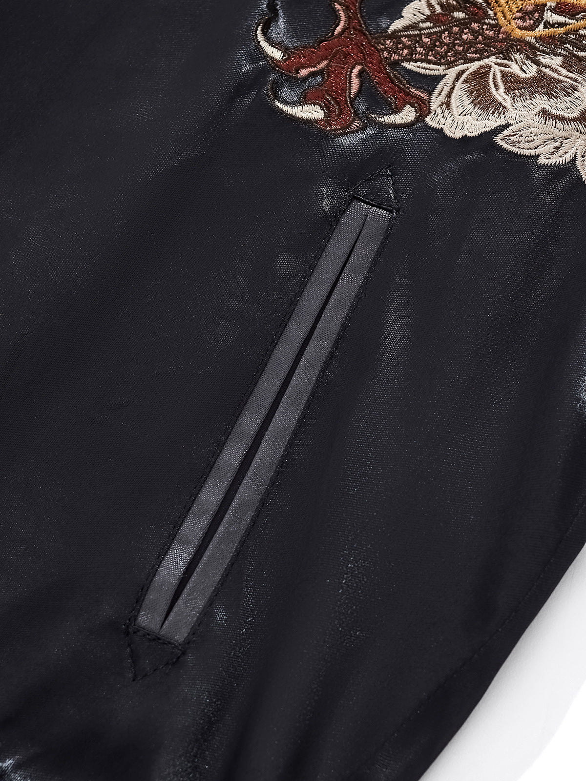 Dragon & Tiger Clash Satin Jacket