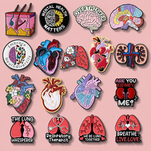 Anatomical Heart Medical Enamel Pins