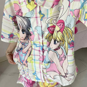 Dandadan – Süßes, ästhetisches Langarm-T-Shirt aus reiner Baumwolle