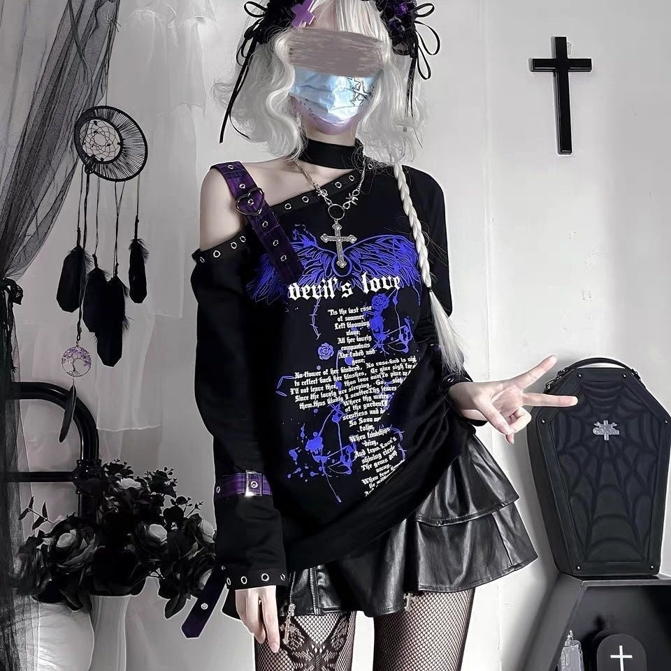 Camiseta de manga larga estética Dandadan de puro algodón