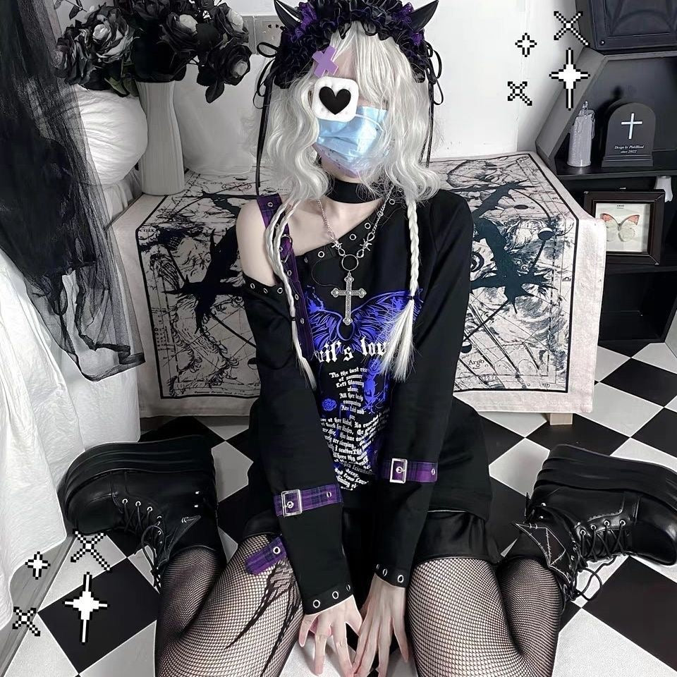 Camiseta de manga larga estética Dandadan de puro algodón