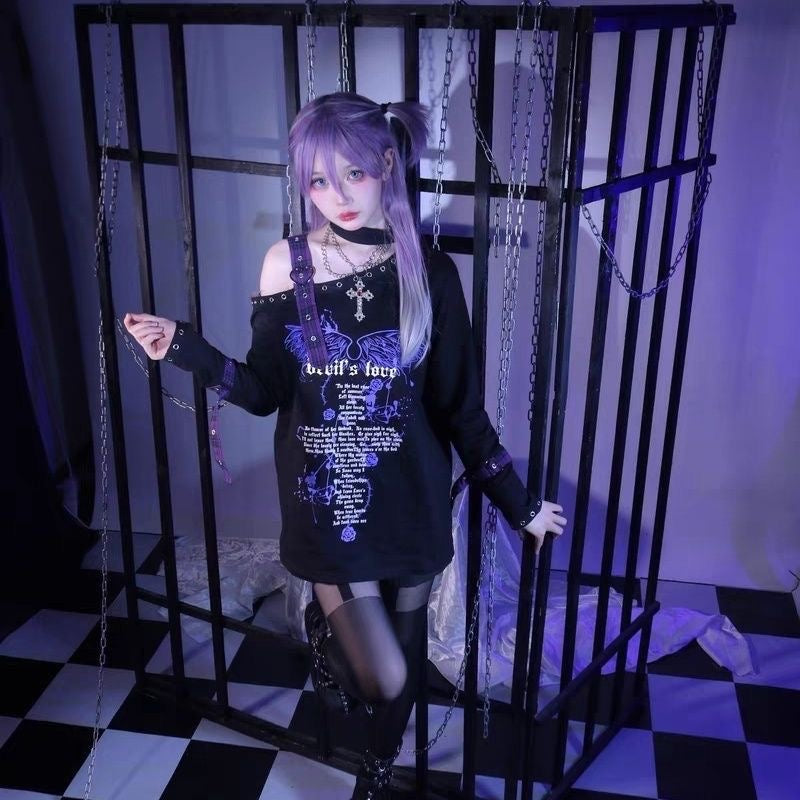 Camiseta de manga larga estética Dandadan de puro algodón