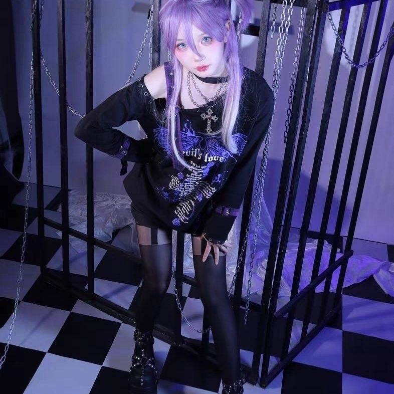 Camiseta de manga larga estética Dandadan de puro algodón