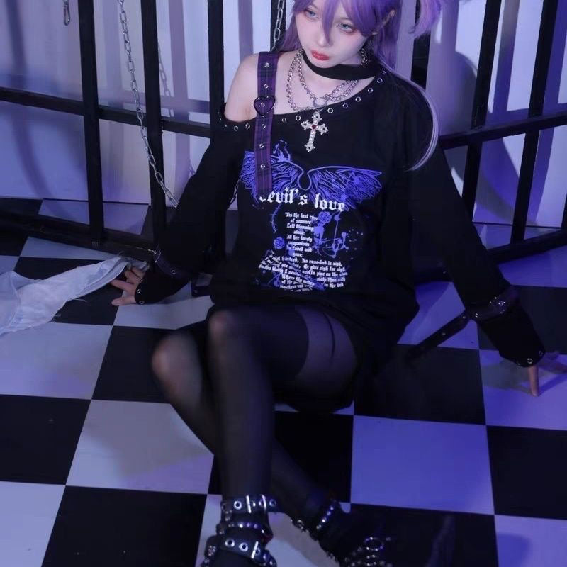 Camiseta de manga larga estética Dandadan de puro algodón