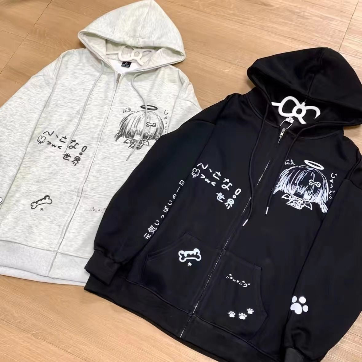 Puur katoenen Dandadan schattig esthetisch T-shirt met lange mouwen