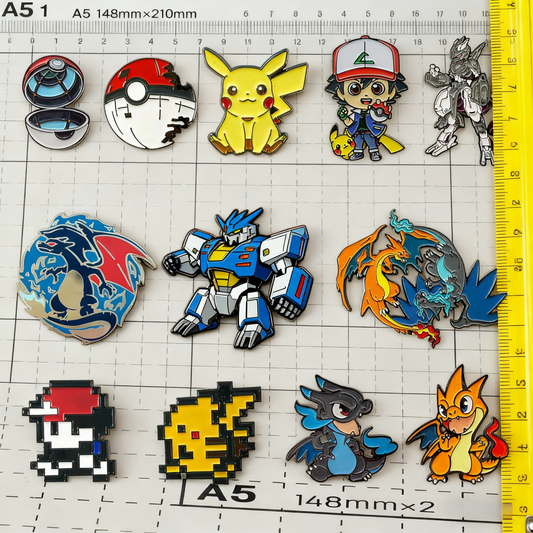 Classic Japanese Anime Spirit Beast Metal Pin Badge