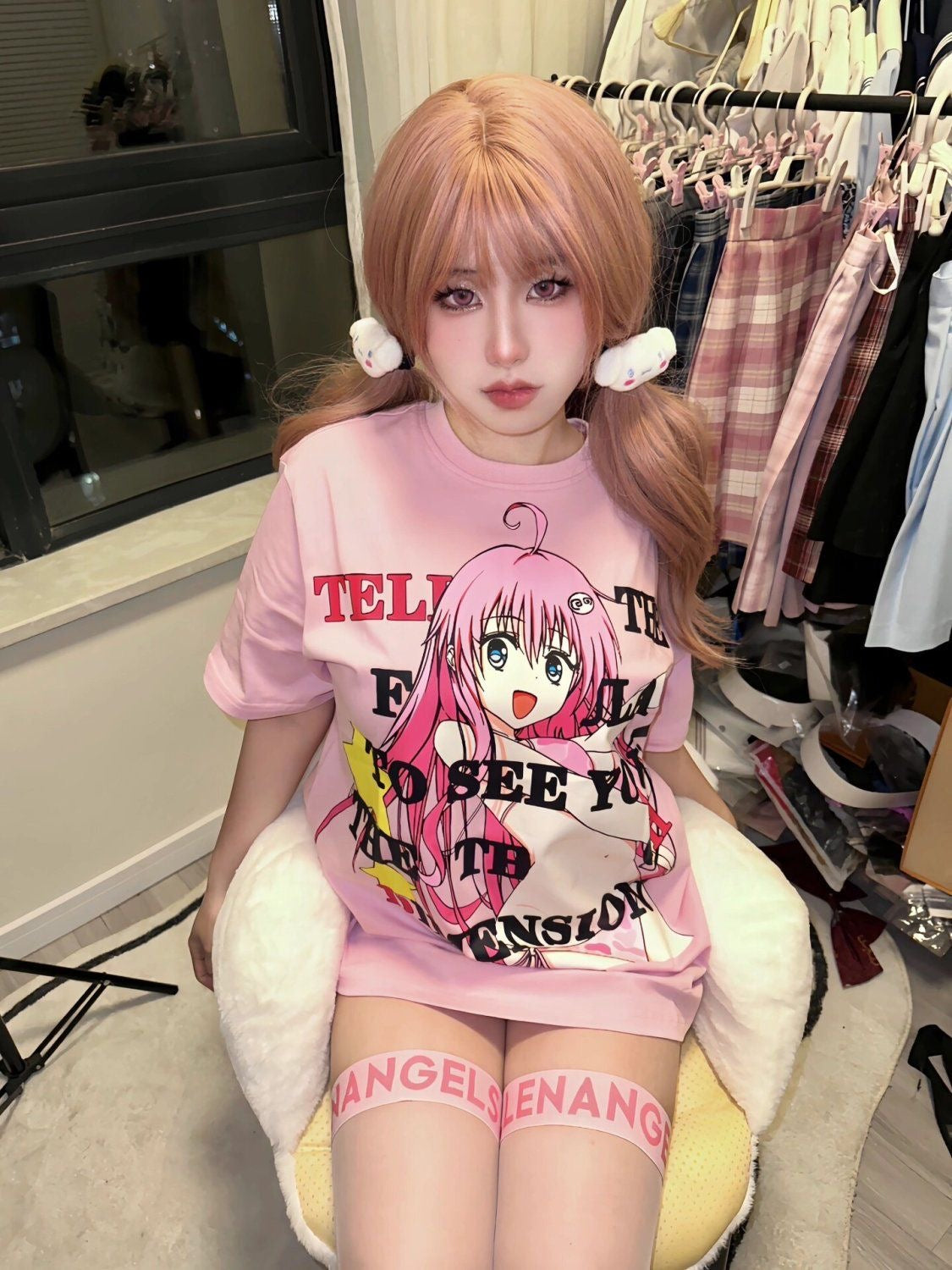 High School DxD Y2K Anime Graphic Raglan Tee