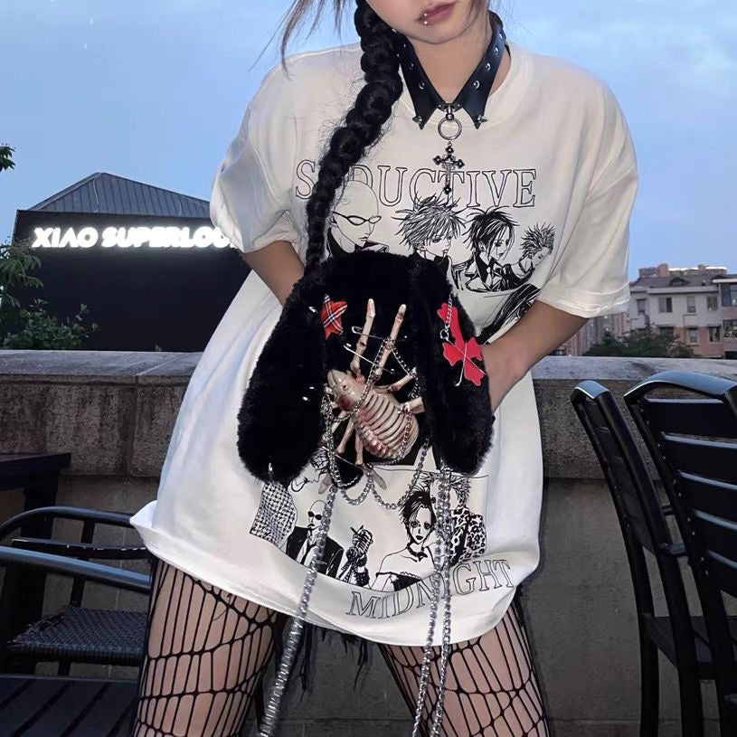 Camiseta de manga larga estética Dandadan de puro algodón
