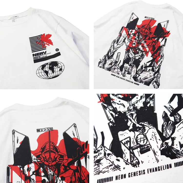 Neon Genesis Evangelion EVANGELION-01 T-shirt à manches longues imprimé