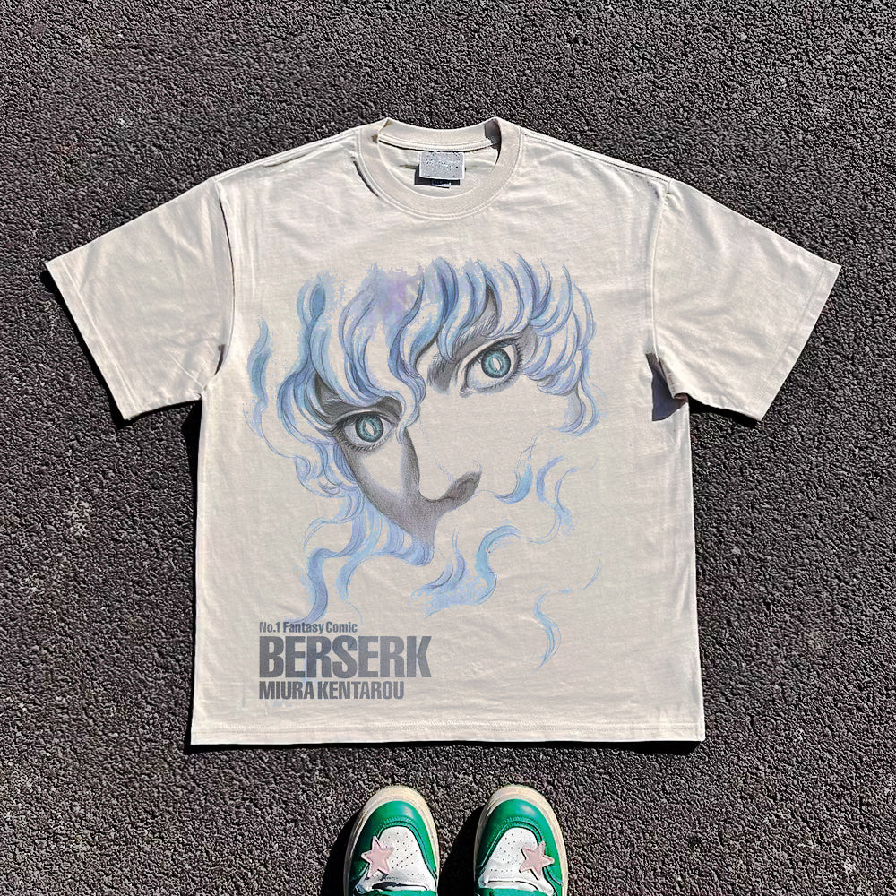 T-Shirt aus reiner Baumwolle mit Akira Cyberpunk Kaneda DTG-Druck
