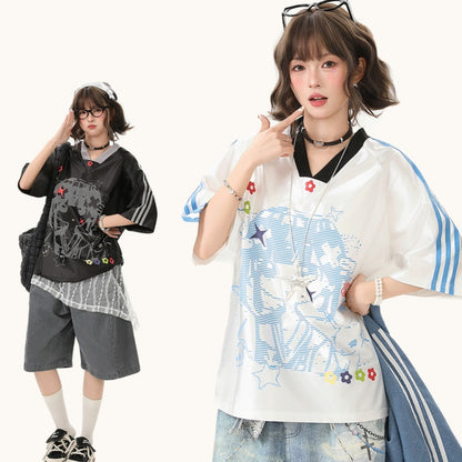 Camiseta de manga larga estética Dandadan de puro algodón
