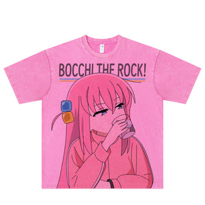 Camiseta de manga comprida Dandadan de algodão puro com estética fofa