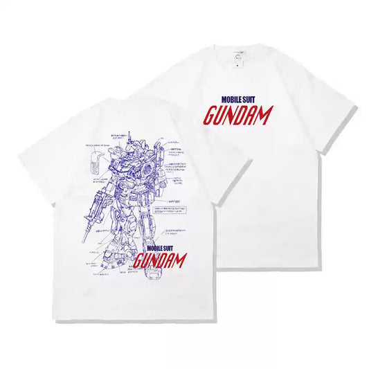 Pure Cotton Mobile Suit Gundam Sketches Tshirt