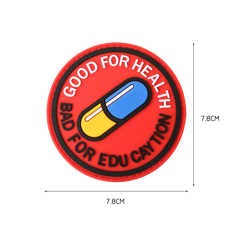 “Good For Health” Glow-in-the-Dark PVC Tactical Morale Patch