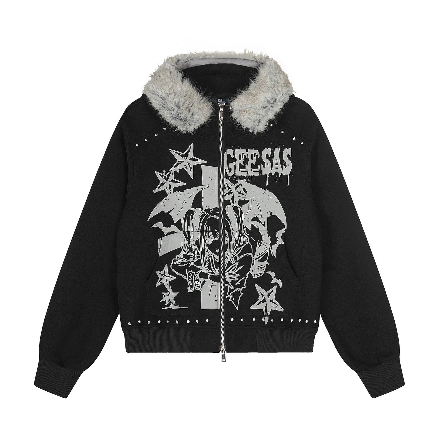 Death Note Misa Amane Faux-Fur Collar Hoodie