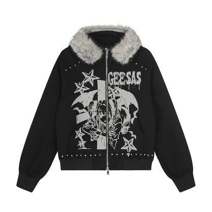 Death Note Misa Amane Faux-Fur Collar Hoodie