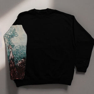 Sweat à capuche gothique à col en fourrure