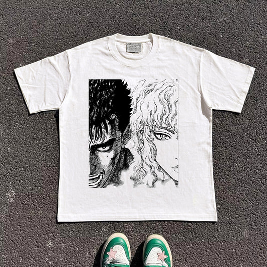 T-shirt in puro cotone con stampa DTG di Akira Cyberpunk Kaneda
