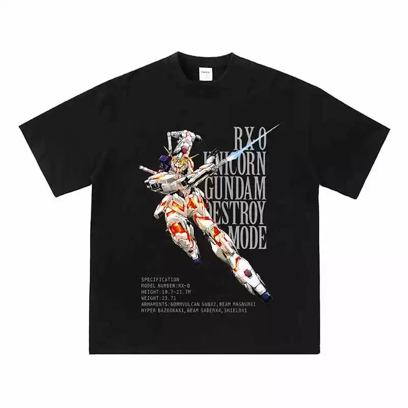 Pure Cotton Mobile Suit Gundam Anime Style Tshirt