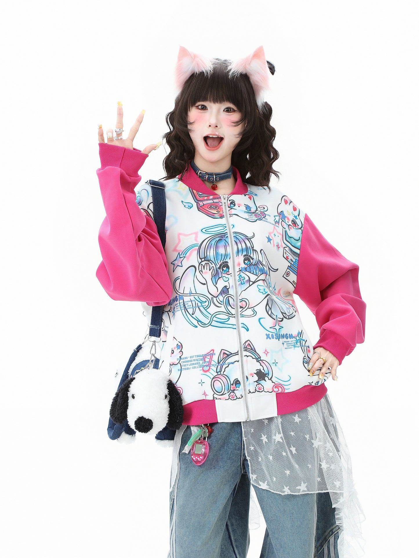 Camiseta de manga larga estética Dandadan de puro algodón