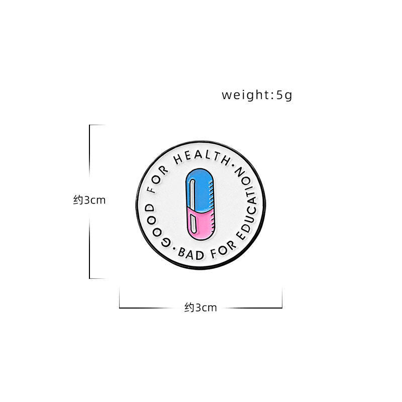 "Good For Health" Metal Pin