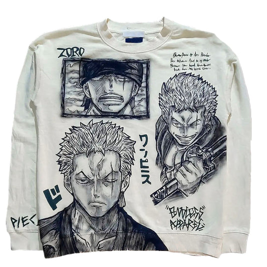 One Piece Zoro Anime Crewneck Sweatshirt