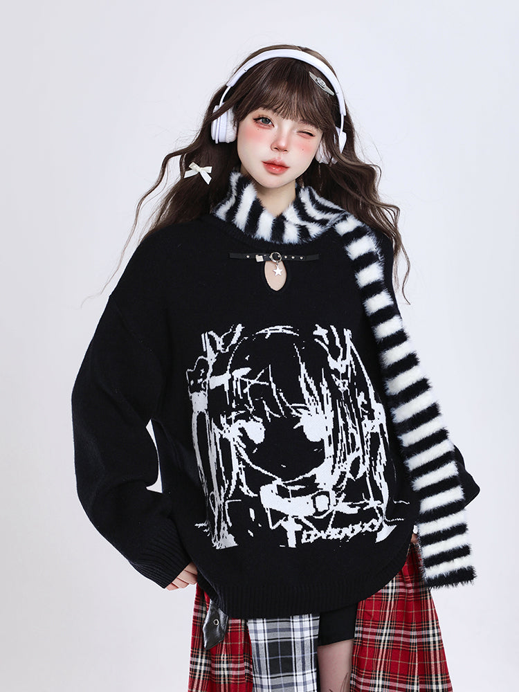 Puur katoenen Dandadan schattig esthetisch T-shirt met lange mouwen